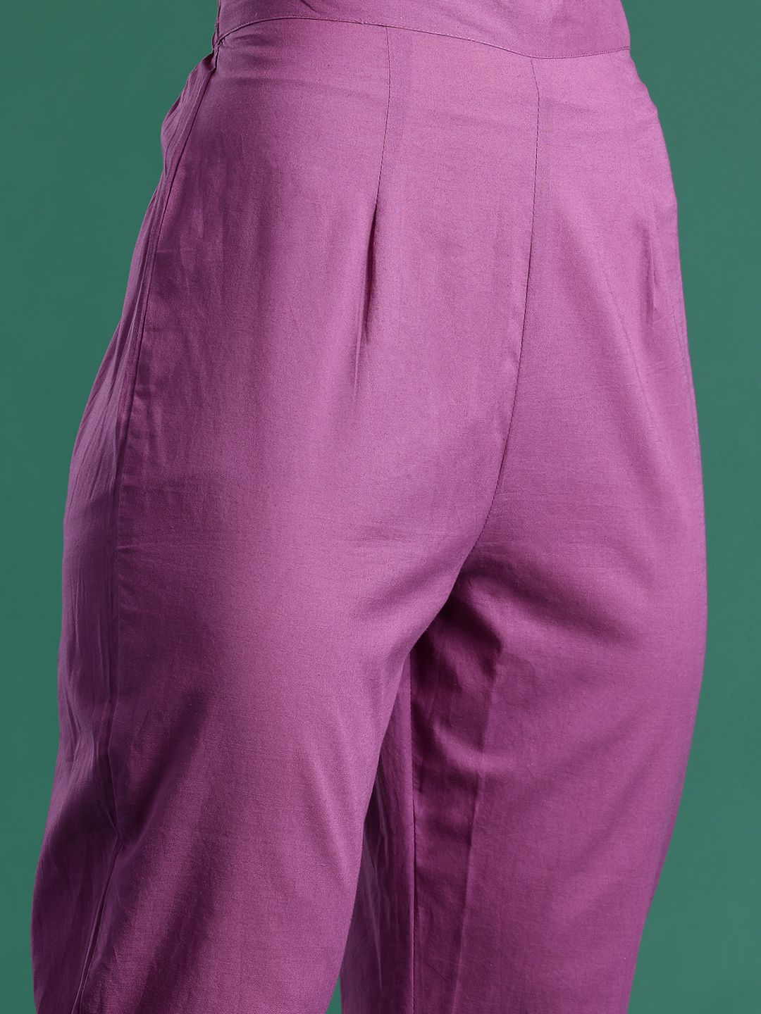 Dhiyona IE Floral Embroidered Pure Cotton Kurta with Trousers