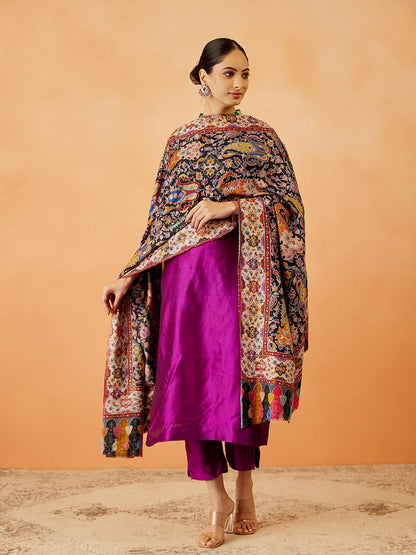 Dhiyona PA Women Floral Embroidered Shawl