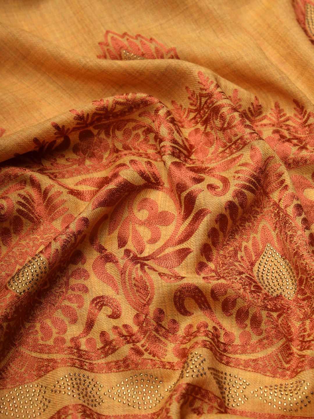 Dhiyona PA Paisley Embroidered Pure Wool Shawl