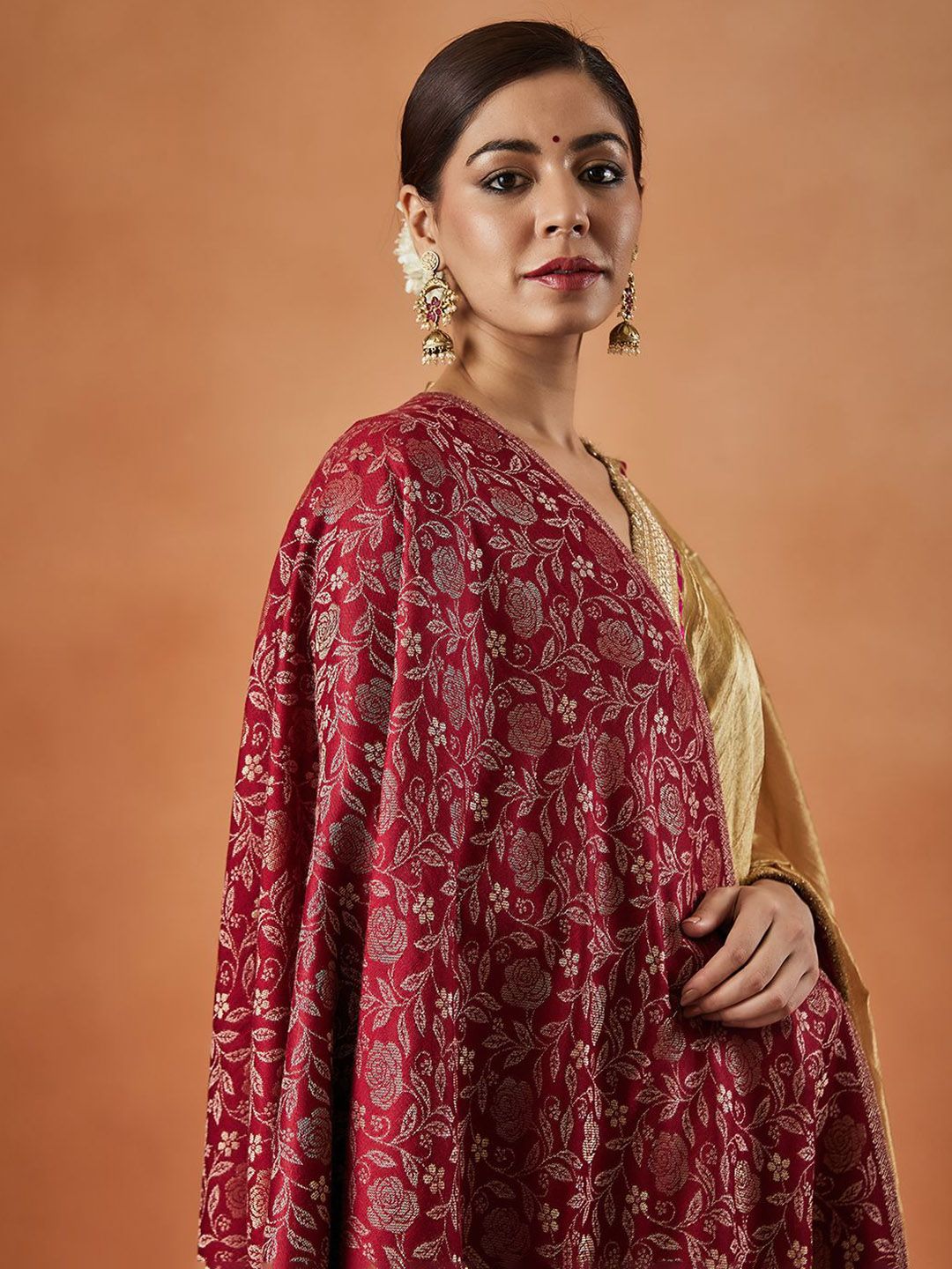 Dhiyona PA Gulnari Kaani Ethnic Motifs Woven Design Shawl