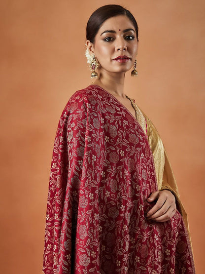 Dhiyona PA Gulnari Kaani Ethnic Motifs Woven Design Shawl