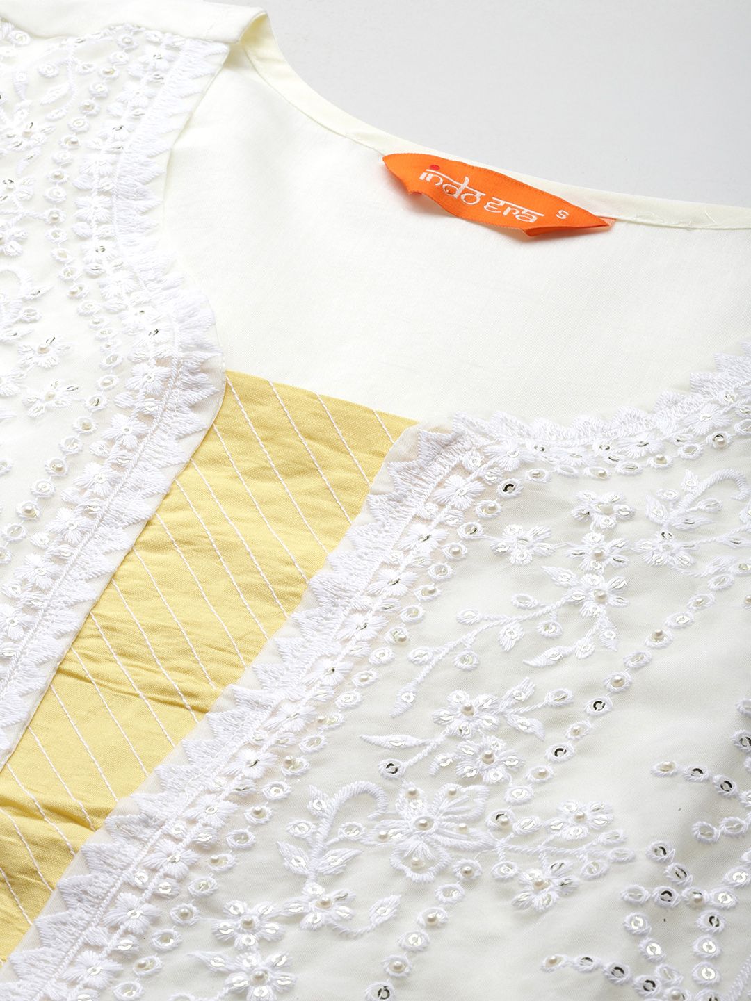 Floral Embroidered Sequinned Kurta With Trousers & Dupatta