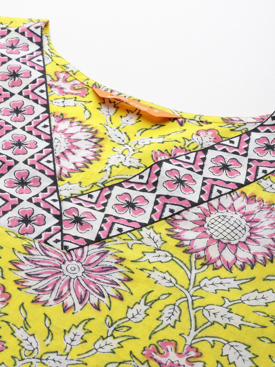 Dhiyona IE Floral Printed Pure Cotton Kurta with Trousers & Dupatta