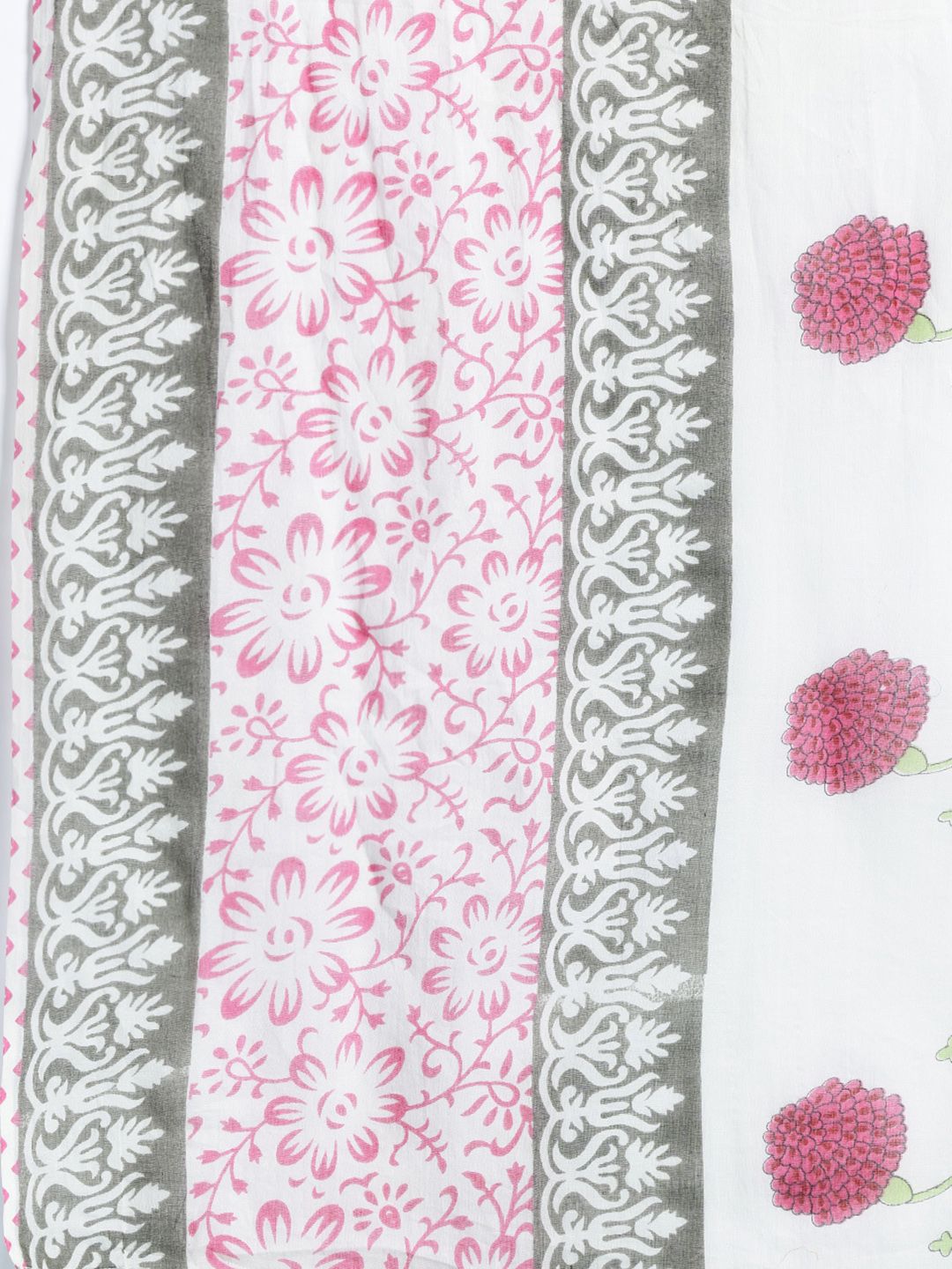Dhiyona IE Floral Printed Empire Pure Cotton Kurta with Trousers & With Dupatta