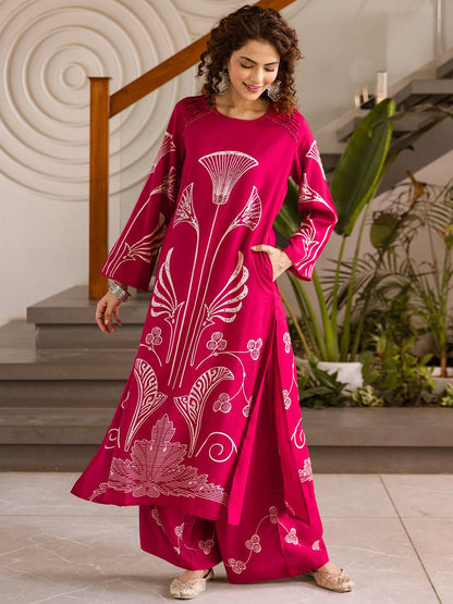 Dhiyona SN Women's Ethnic Motifs Printed Kurta with Salwar