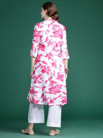 Dhiyona IE Floral Printed Sequinned Kurta