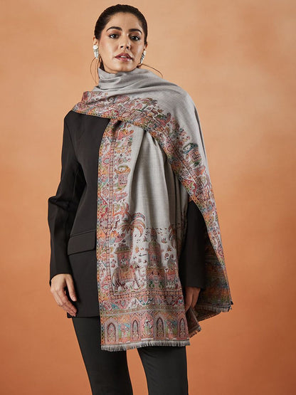 Dhiyona PA Rajwada Paisley Woven Design Shawl