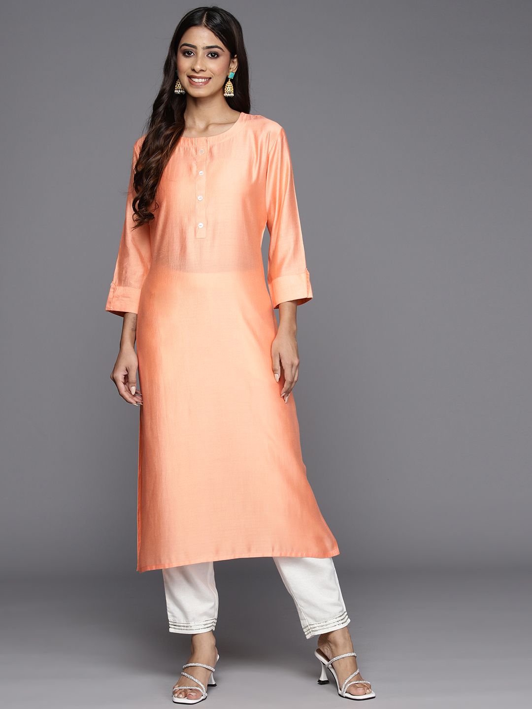 Dhiyona IE Women Striped Liva Kurta