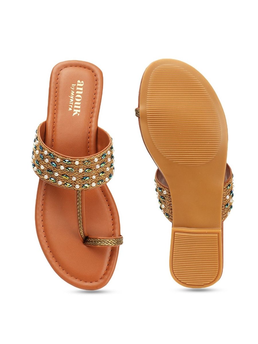 Dhiyona AK Embellished One Toe Flats