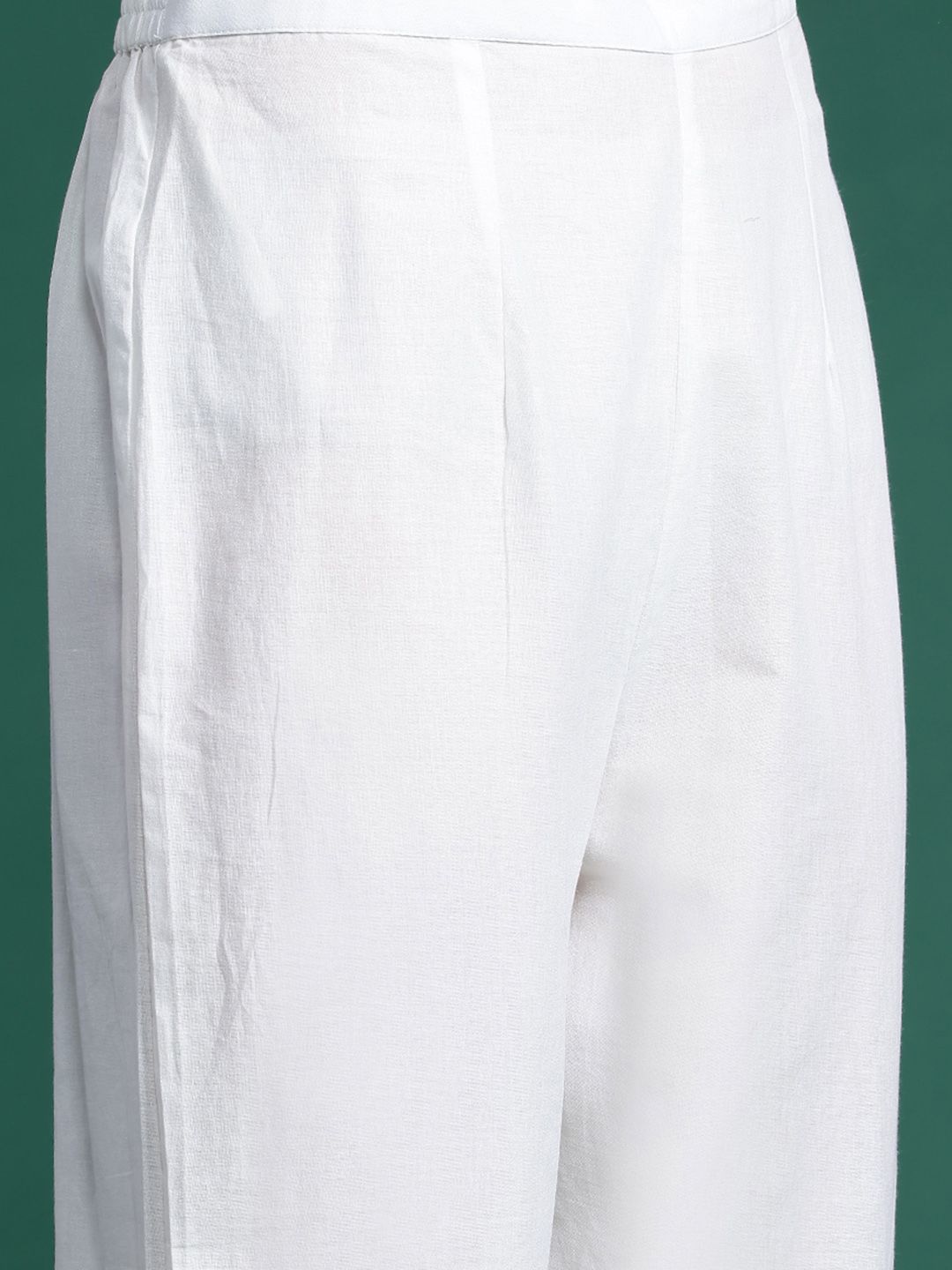 Floral Printed Sequinned Pure Cotton Kurta With Trousers & Dupatta