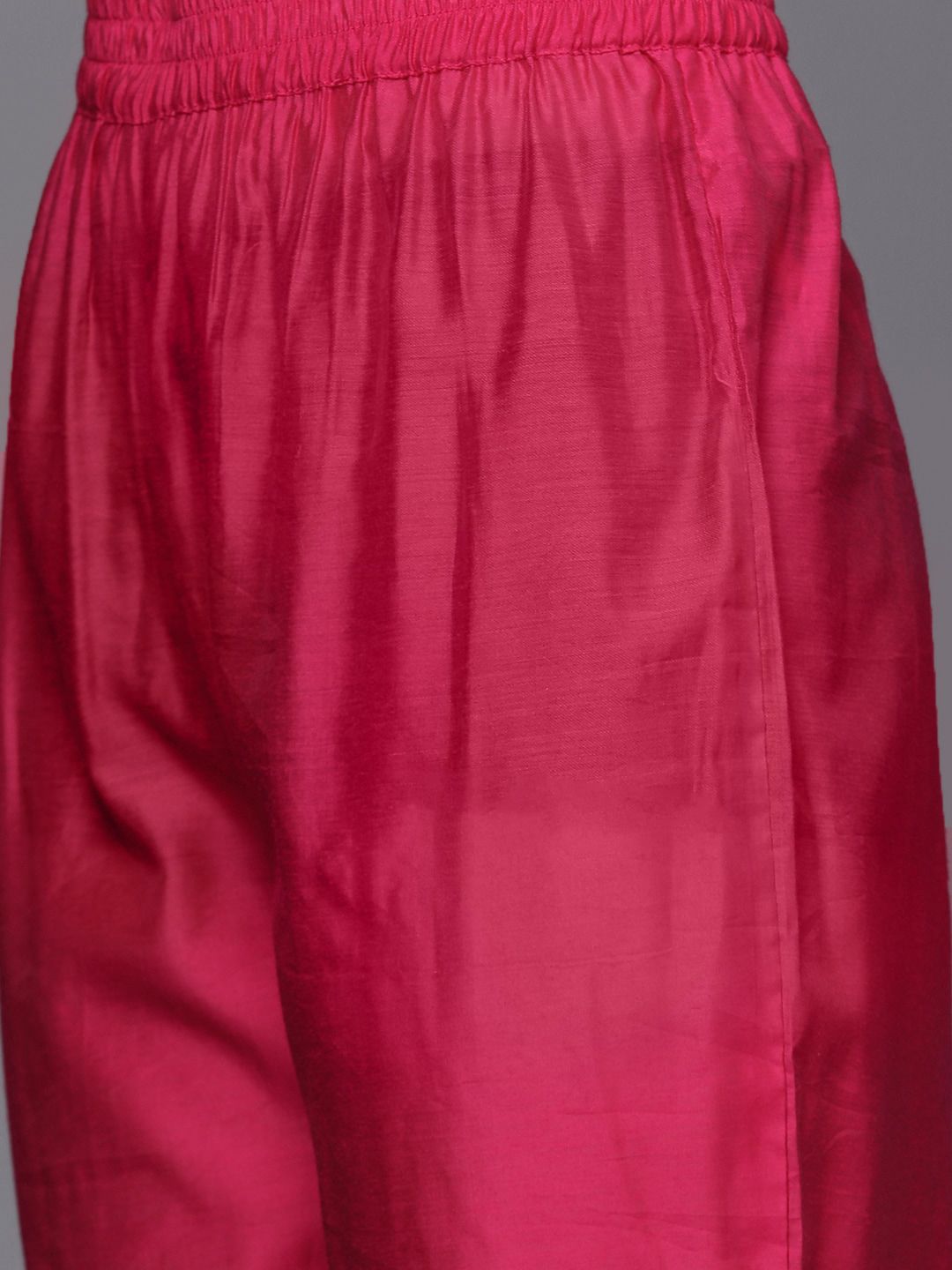 Dhiyona VA Women'sStriped Thread Work Chanderi Silk Kaftan Kurta with Trousers