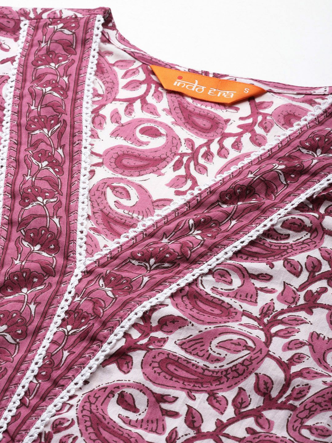 Dhiyona IE Paisley Printed Pure Cotton Kurta with Trousers