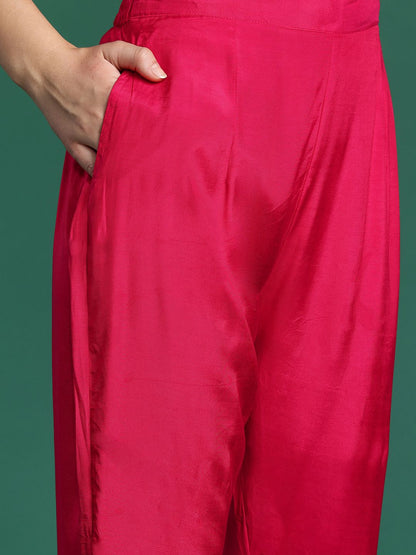 Dhiyona IE Women Floral Embroidered Kurta With Trousers & Dupatta