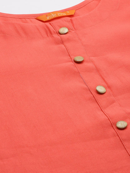 Floral Printed Sequinned Pure Cotton Kurta with Palazzos & With Dupatta