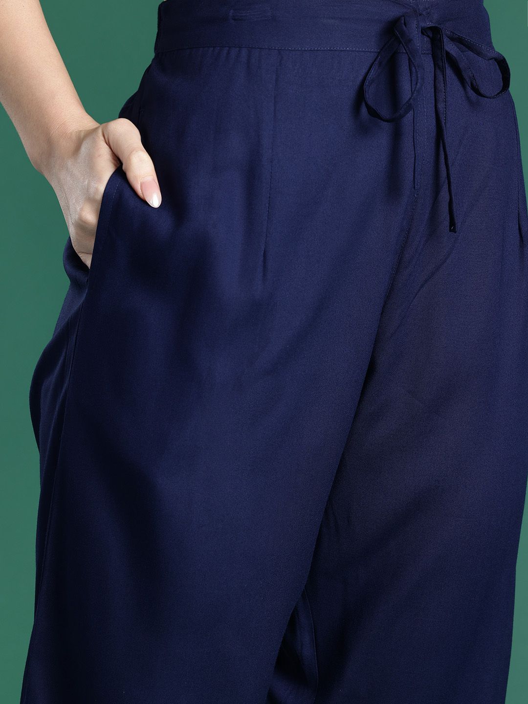 Ethnic Motifs Embroidered Kurta with Trousers & Dupatta