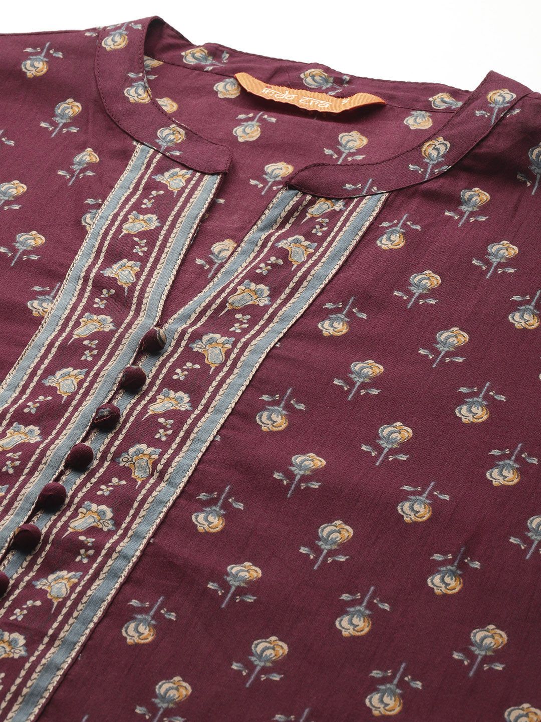 Dhiyona IE Floral Printed Pure Cotton Kurta With Salwar & Dupatta