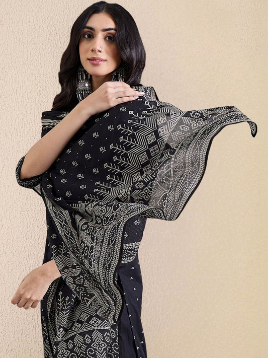 Women Ethnic Motifs Printed Regular Pure Cotton Kurta with Trousers & With Dupatta