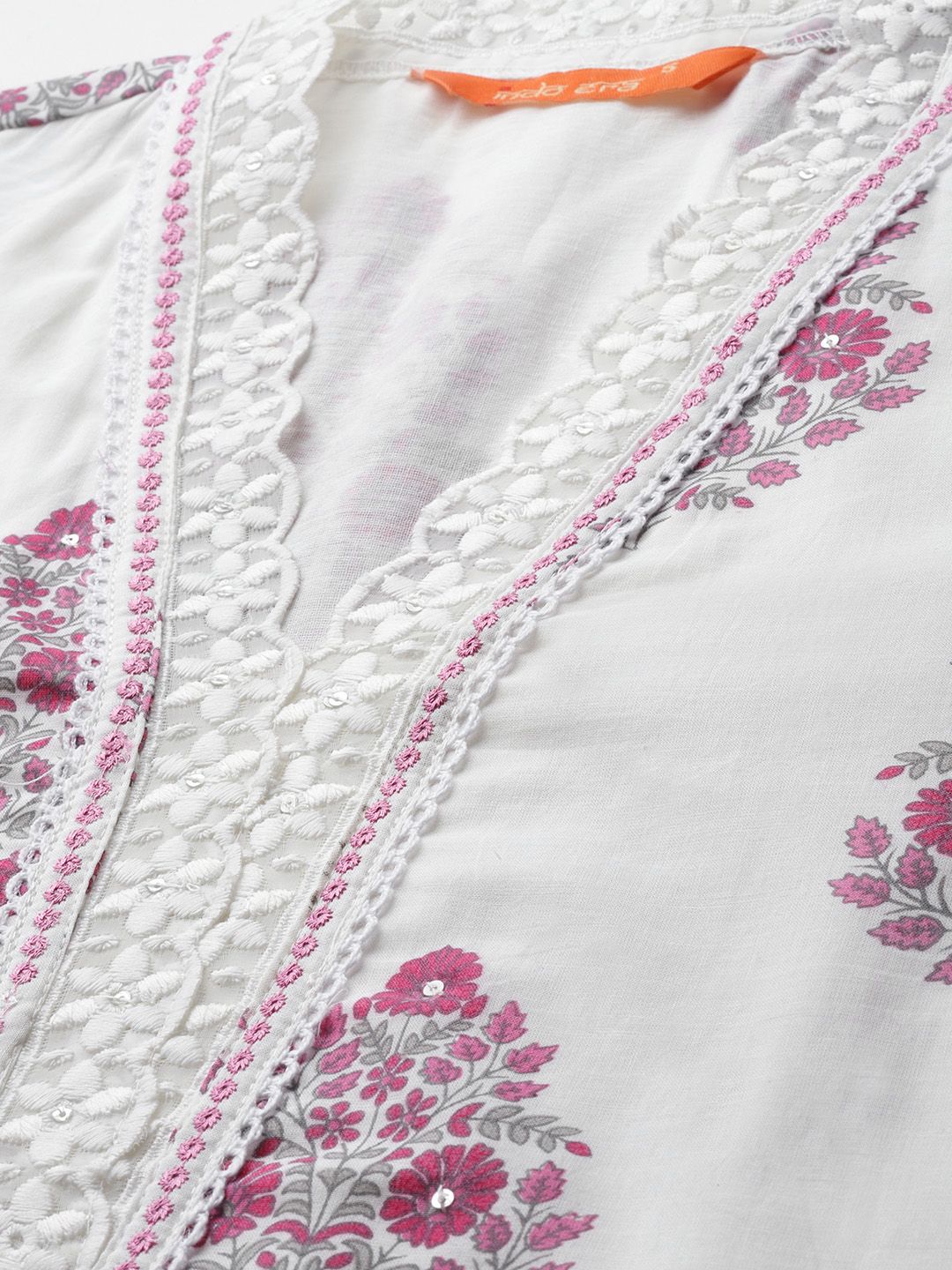 Floral Printed Regular Pure Cotton Kurta with Trousers & Dupatta