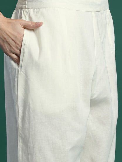 Dhiyona IE Floral Printed Regular Pure Cotton Kurta with Trousers & Dupatta
