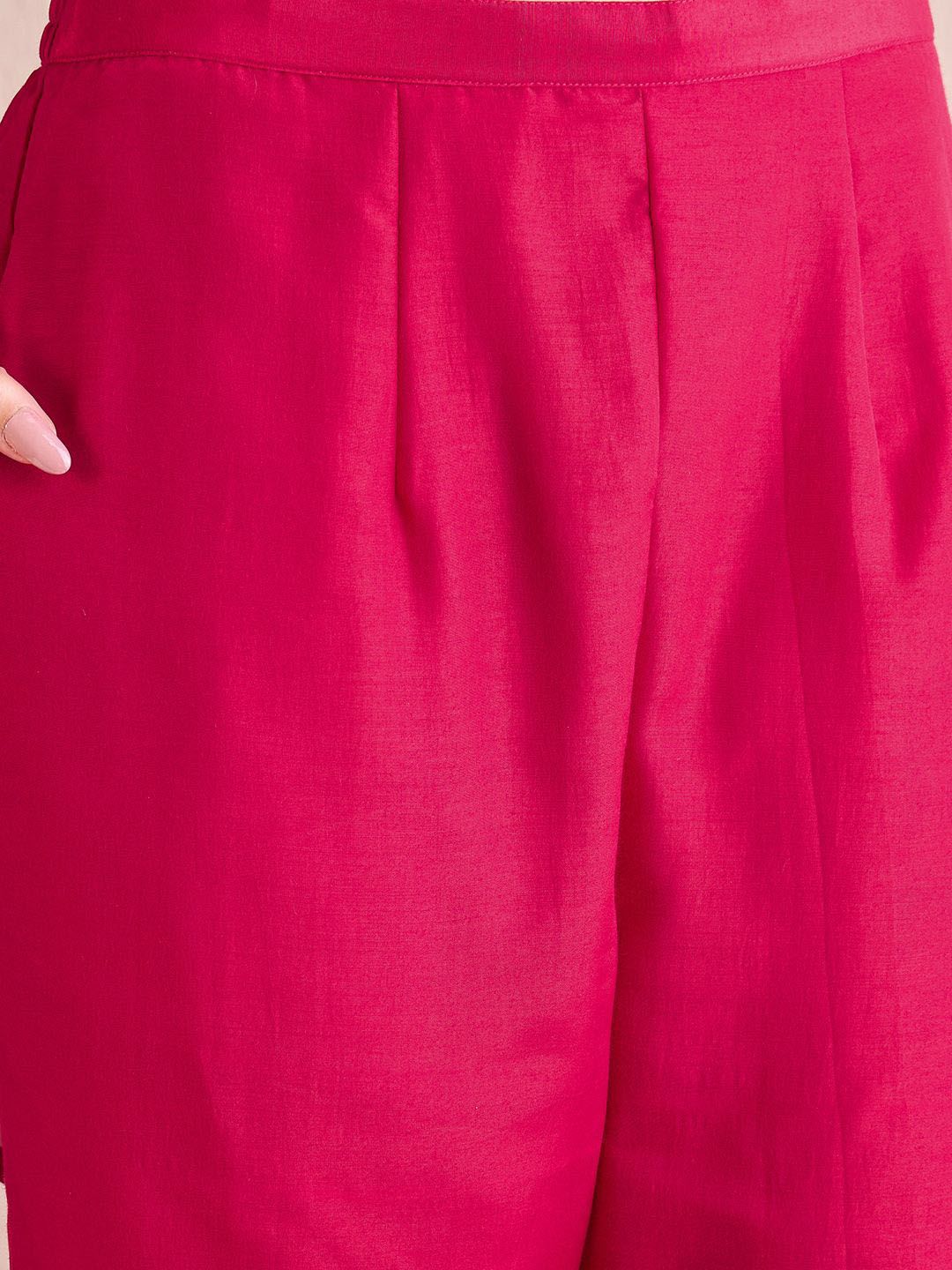 Women Ethnic Motifs Yoke Design Regular Sequinned Kurta with Trousers & With Dupatta