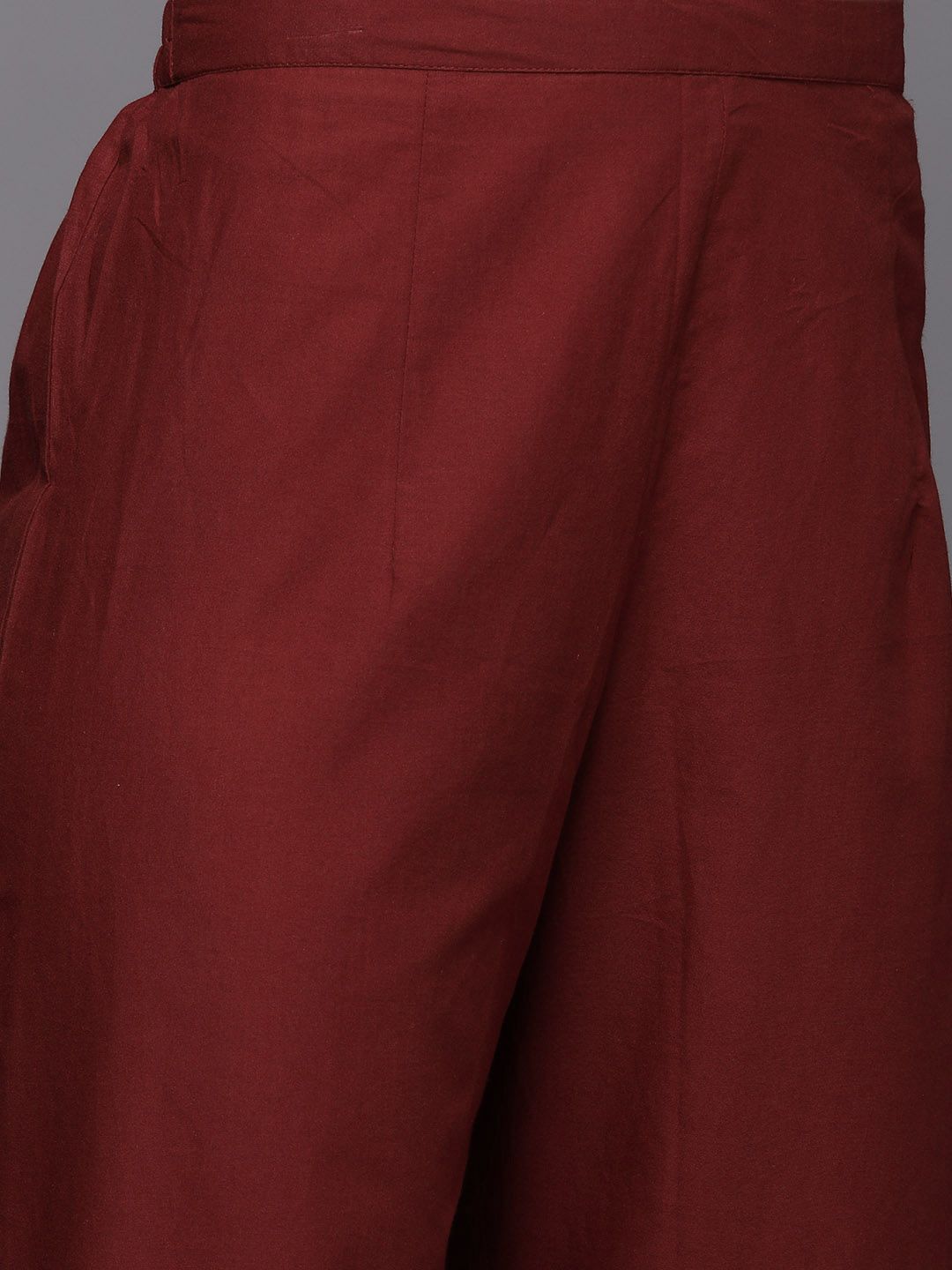 Women Maroon Floral Printed Sequinned Kurta with Palazzos & Dupatta