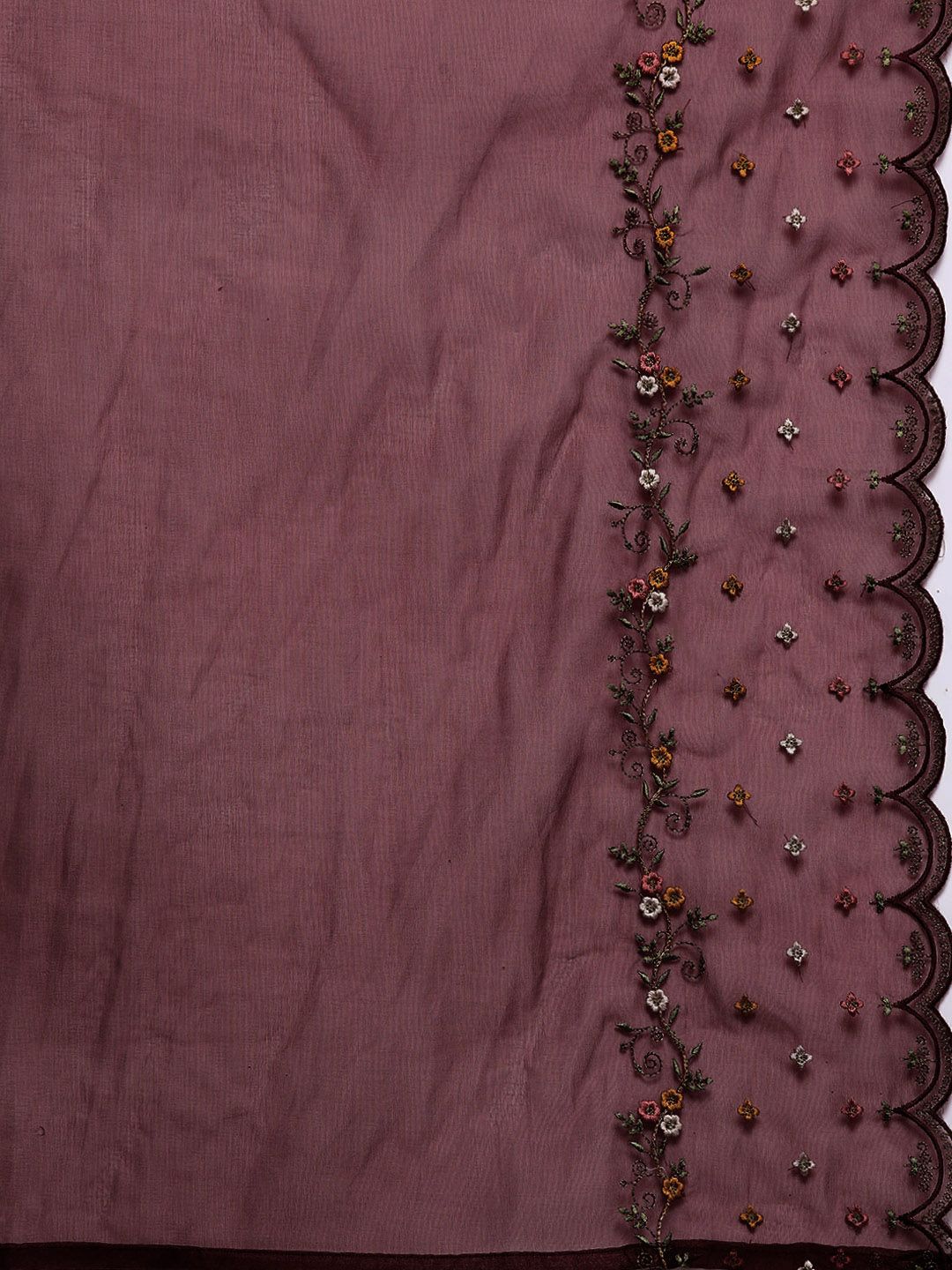 Dhiyona IE Women Floral Embroidered Regular Sequinned Kurta with Trousers & With Dupatta