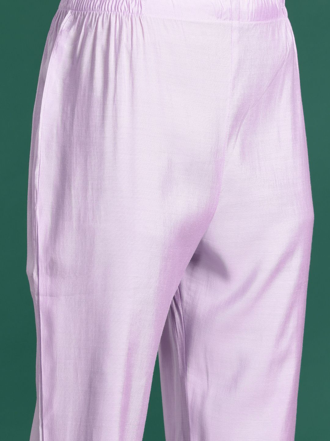 Floral Embroidered Sequinned Kurta with Trousers & Dupatta