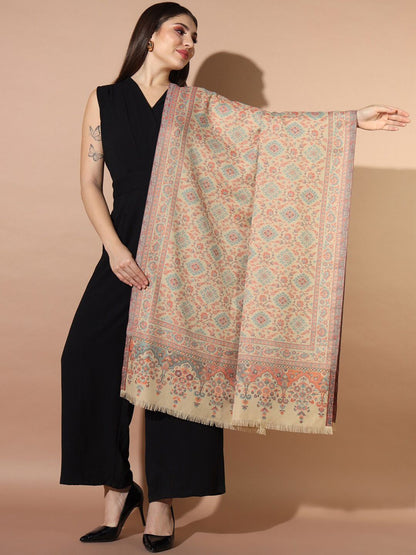 Dhiyona PA Ethnic Motifs Woven Design Jamawar Shawl