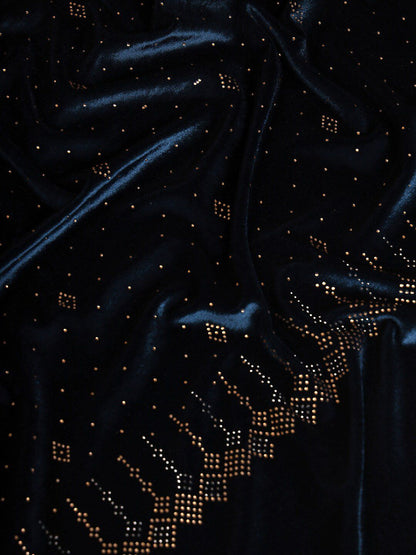 Dhiyona PA Crystal Work Velvet Shawl