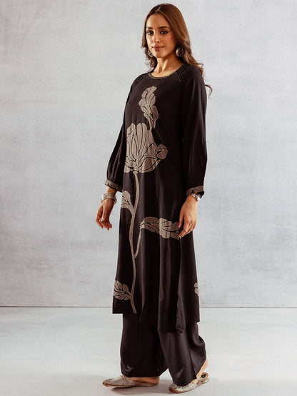 Dhiyona SN Women's Floral Printed Straight Kurta & Palazzos