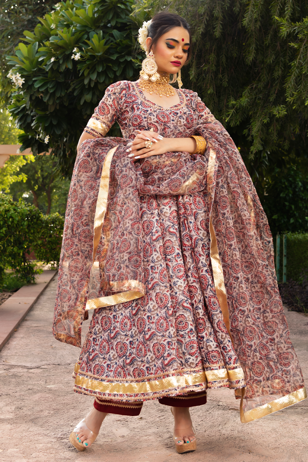 Gulbagh  Organza  Anarkali Set