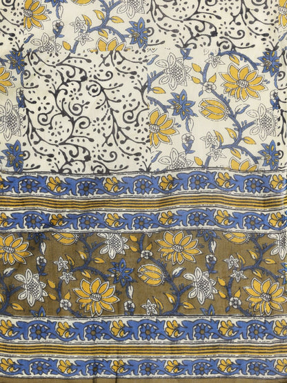 Dhiyona IE Floral Printed Pure Cotton Kurta with Trousers & With Dupatta