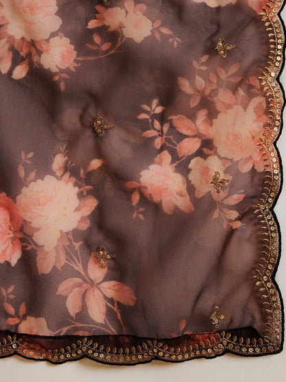 Ethnic Motifs Embroidered Kurta with Trousers & Dupatta