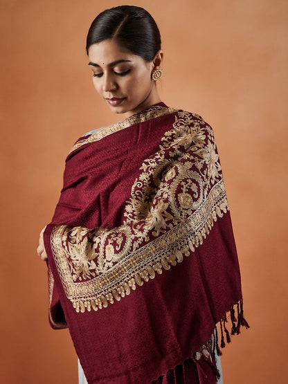 Dhiyona PA Vasant Aari Paisley Embroidered Shawl