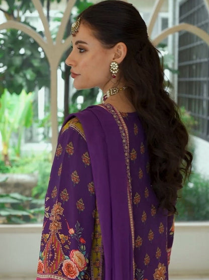 Ethnic Motifs Printed Regular Mirror Work A-Line Kurta With Palazzos & Dupatta