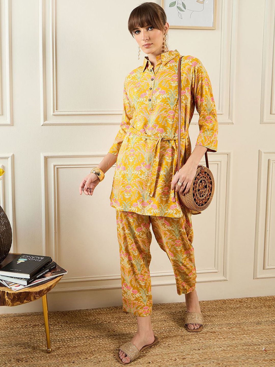 Dhiyona IE Printed Tunic With Trouser