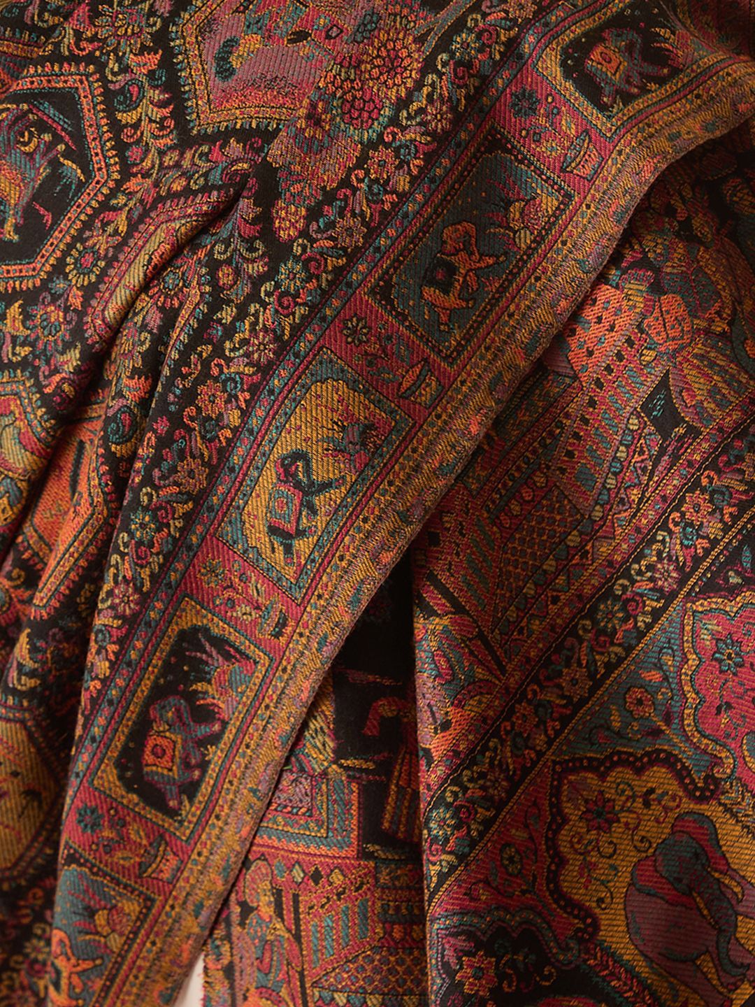 Dhiyona PA Ethnic Motifs Woven Design Woollen Shawl