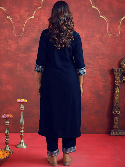 Women Ethnic Motifs Embroidered Kurta with Trousers & Dupatta