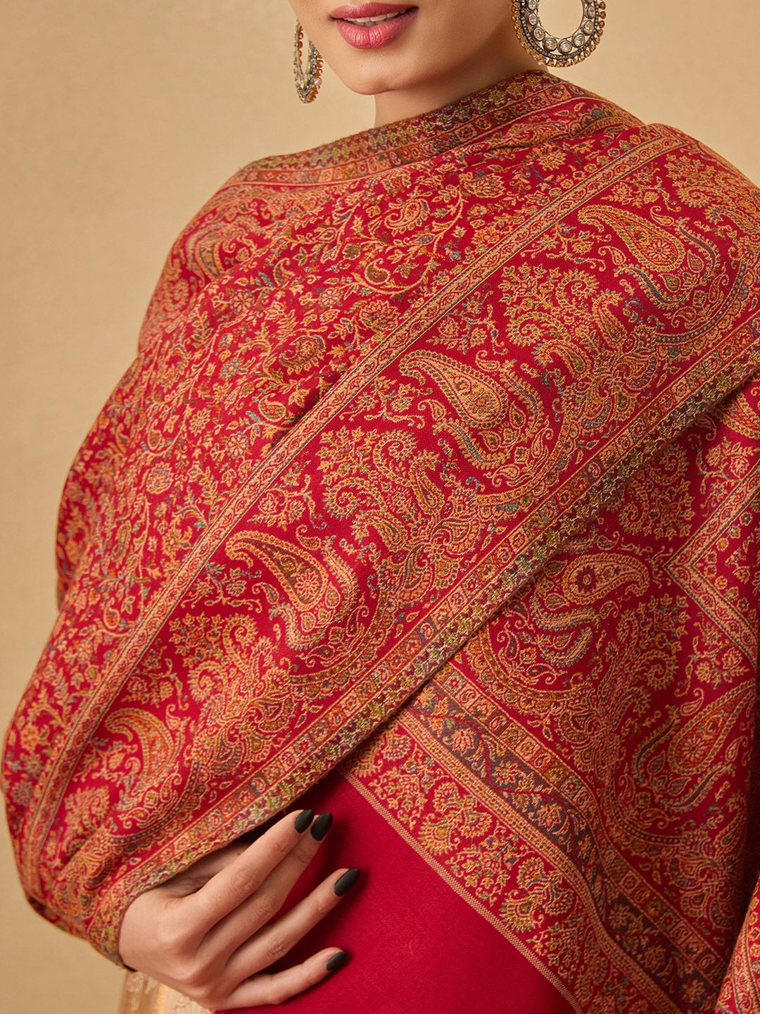 Dhiyona PA Floral Woven Design Jalwaa Jamawar Shawl