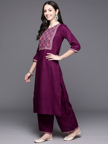 Women Yoke Design Regular Gotta Patti Kurta with Palazzos & With Dupatta