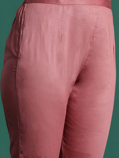 Women Floral Embroidered Thread Work Chanderi Silk Kurta Set