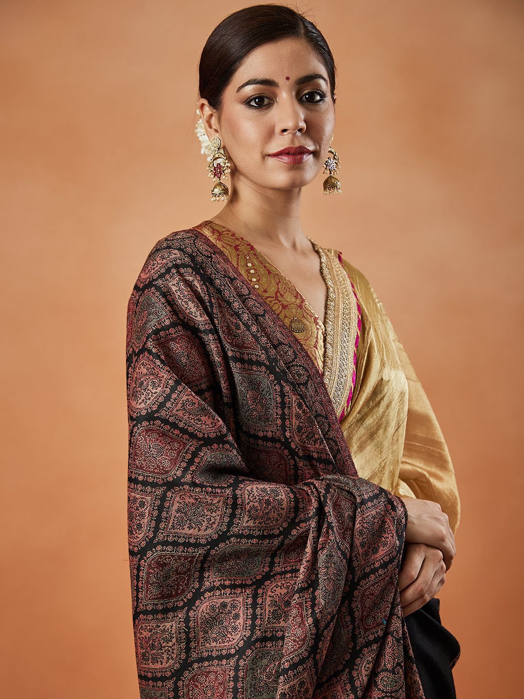 Dhiyona PA Shabnam Paisley Woven Design Jamawar Shawl