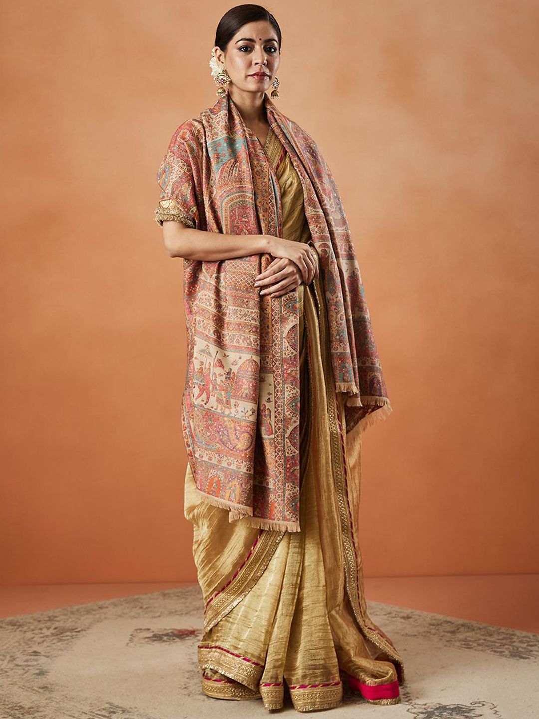Dhiyona PA Ethnic Motifs Woven Design Shawl
