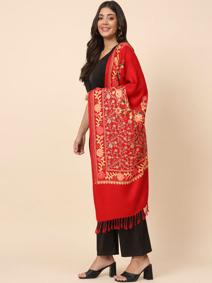 Dhiyona PA Ethnic Motifs Embroidered Shawl