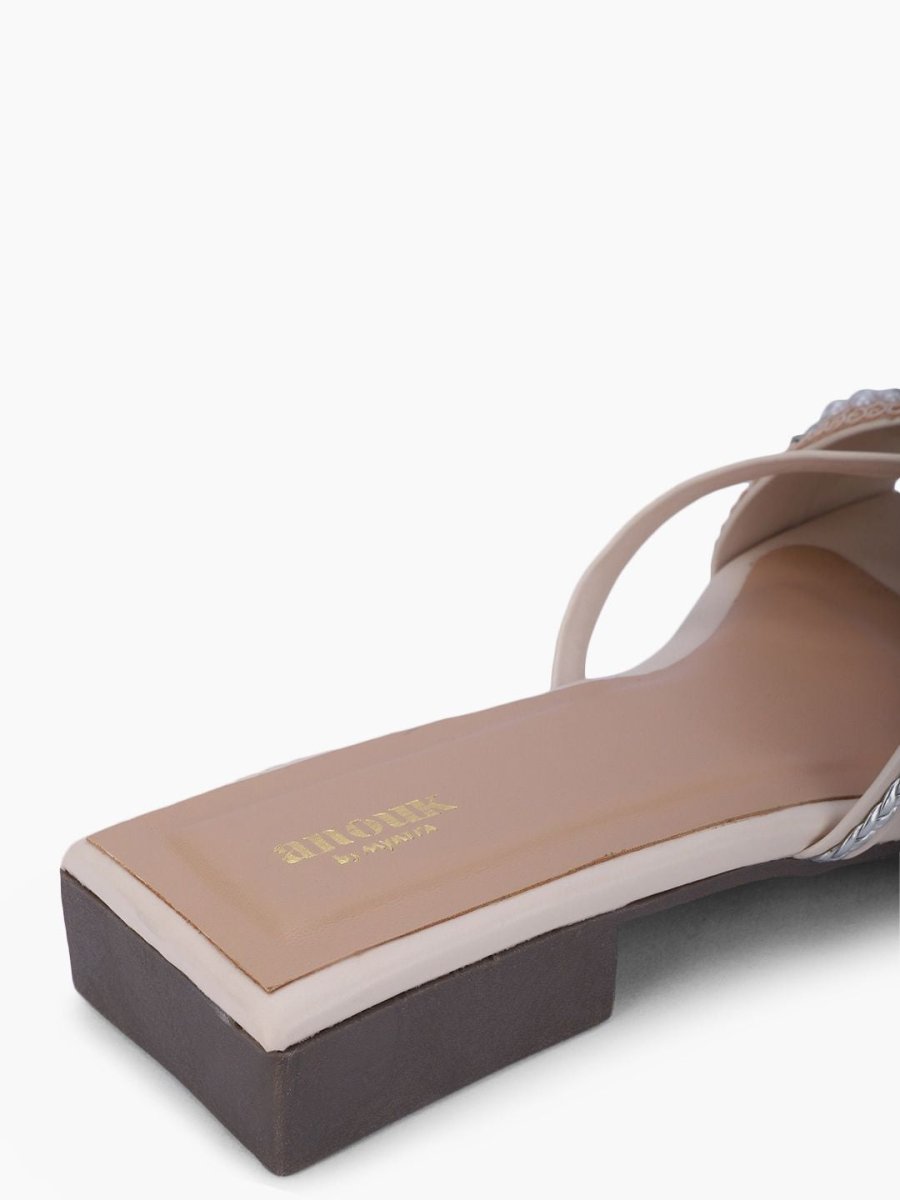 Dhiyona AK Embellished Open Toe Flats
