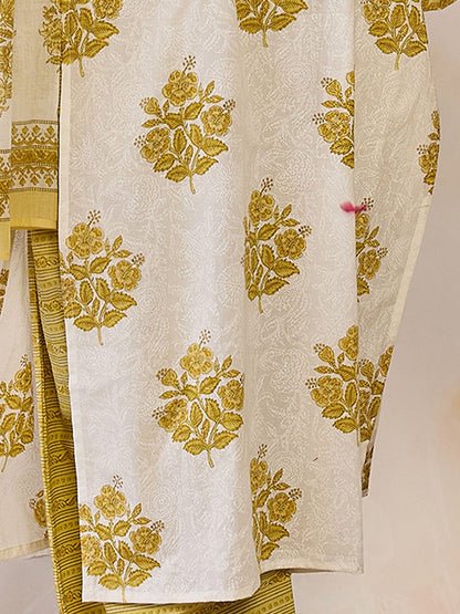 Women Ethnic Motifs Printed Regular Pure Cotton Kurta with Salwar & With Dupatta