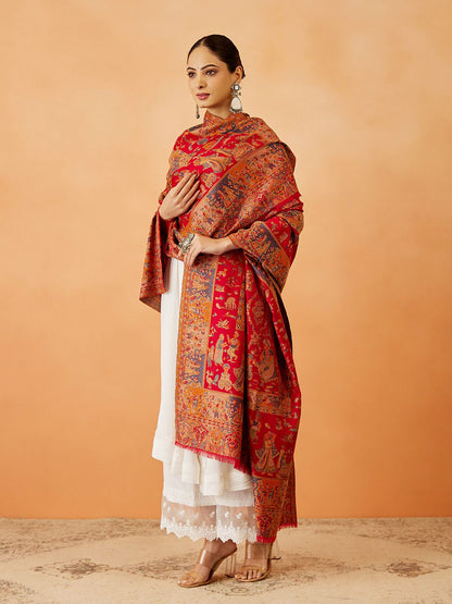 Dhiyona PA Women Ethnic Motifs Woven Design Shawl