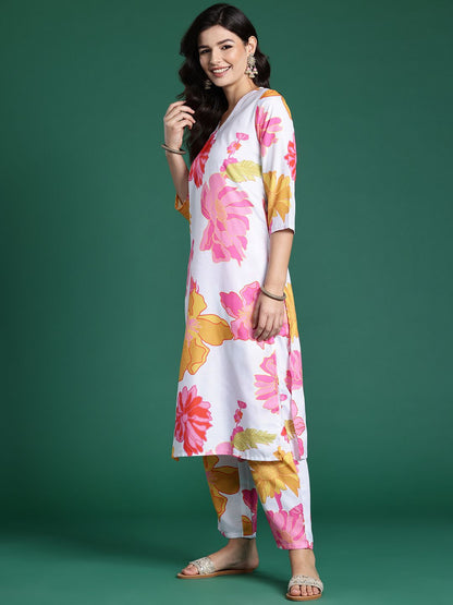 Dhiyona IE Floral Printed Kurta with Trousers