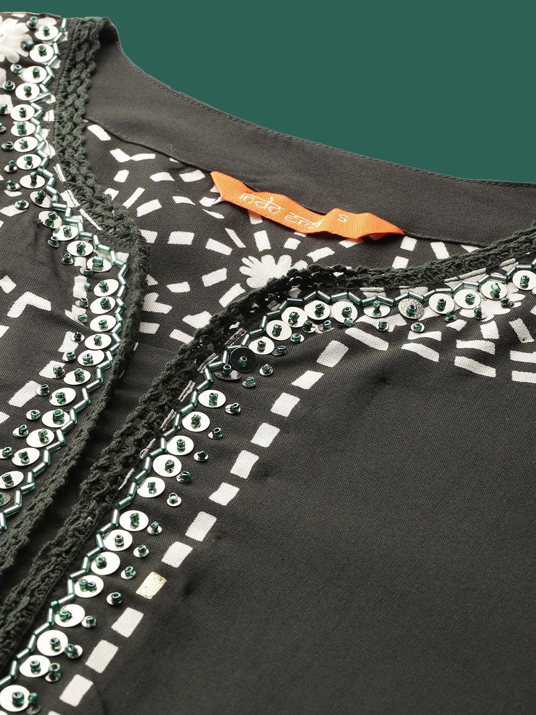 Dhiyona IE Floral Printed Three-Quarter Sleeves Tunic With Palazzos