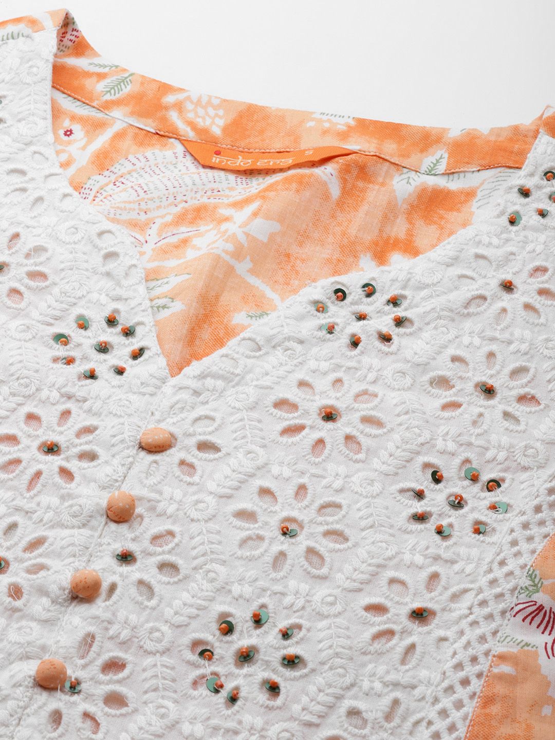 Dhiyona IE Floral Printed Pure Cotton Kurta with Trousers & Dupatta